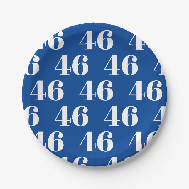 "46" Biden President, Biden Harris 2020, Election Paper Plates (Front)