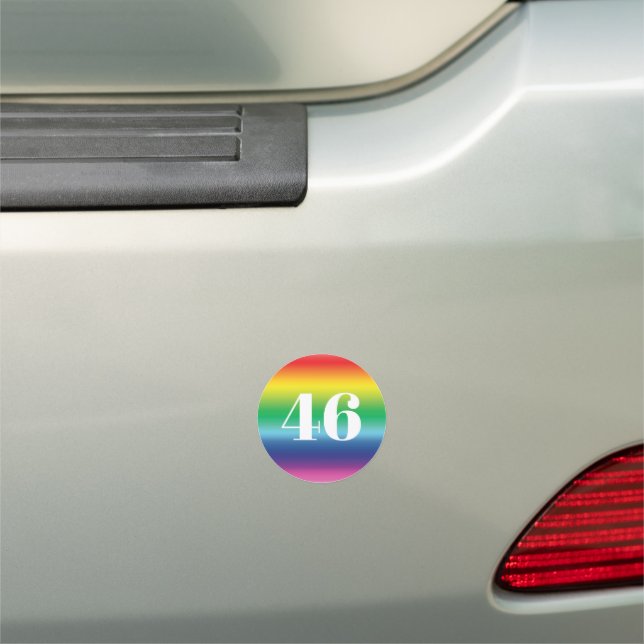 "46" Biden President, Biden Harris 2020 lgbtq lgbt Car Magnet (In Situ)