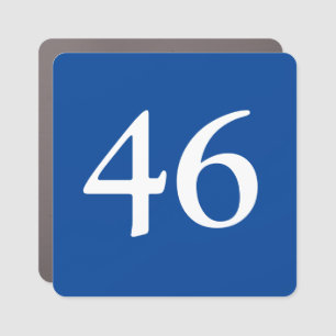 46 Biden President blue and white number Election Car Magnet