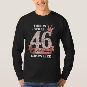 46 & Fabulous I Black Peach Party Group Candid Pho T-Shirt