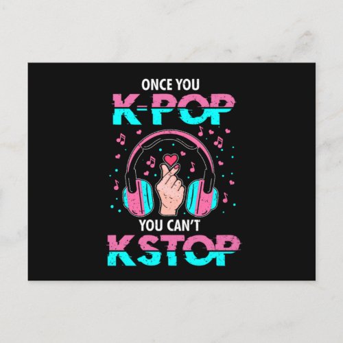 46Once You KPop You Cant KStop Invitation Postcard