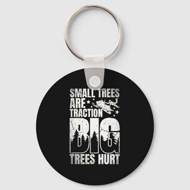 46.Snowmobile for a Snowmobile rider Keychain (Front)