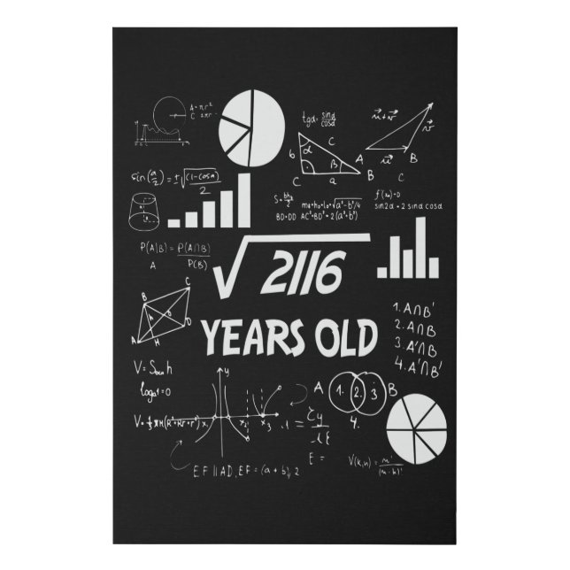 46 Year Old Bday Math Teacher 46th Birthday Gift Faux Canvas Print (Front)