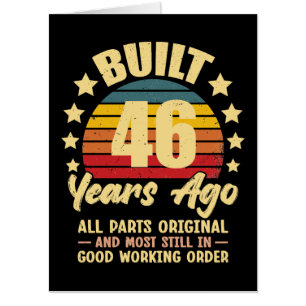 46 Years Ago All Parts Original 46th Birthday Card