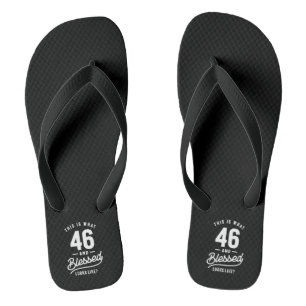 46 Years Old - 46th Birthday Funny Gift Flip Flops