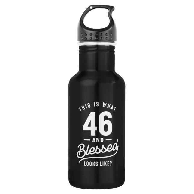 46 Years Old - 46th Birthday Funny Gift Stainless Steel Water Bottle (Front)