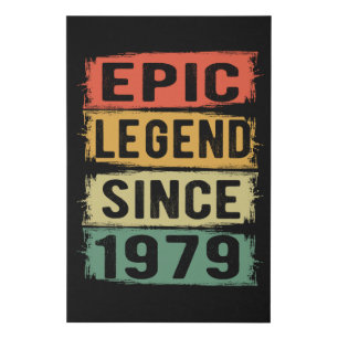 46 Years Old Bday 1979 Epic Legend 46th Birthday Faux Canvas Print