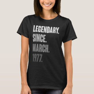 46 Years Old Vintage 1977 Birthday March 46th Deco T-Shirt