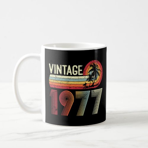 46 Yrs Old Men Women Vintage 1977 Retro 46th Birth Coffee Mug