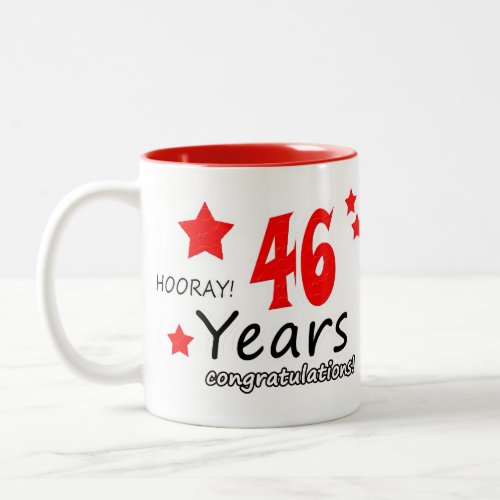 46th anniversary 46  Years Wedding Anniversaries Two_Tone Coffee Mug