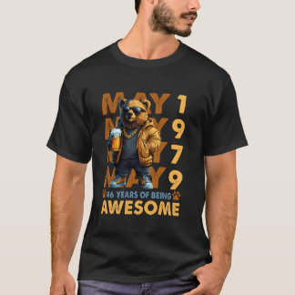 46th Birthday Bear Legends May 1979 46 Years Old F T-Shirt