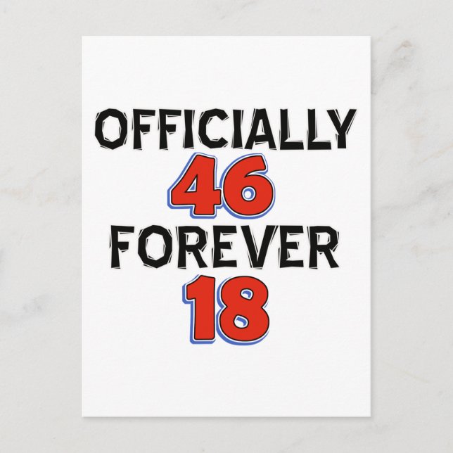 46th birthday designs postcard (Front)