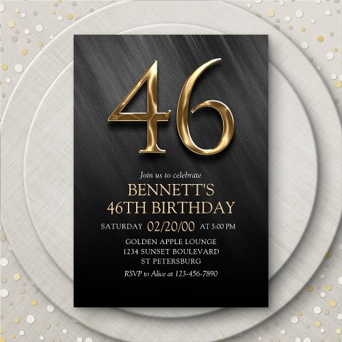 46th Birthday Invitation