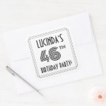 [ Thumbnail: 46th Birthday Party: Art Deco Style + Custom Name Sticker ]