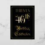 [ Thumbnail: 46th Birthday Party — Fancy Script & Custom Name Invitation ]