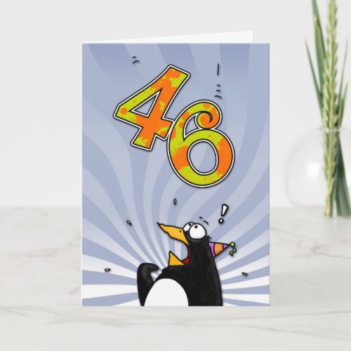 46th Birthday _ Penguin Surprise Card