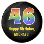 [ Thumbnail: 46th Birthday - Rainbow Spectrum Pattern Number 46 ]