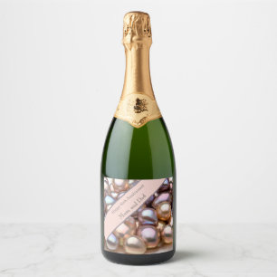 46th Wedding Anniversary Card Sparkling Wine Label