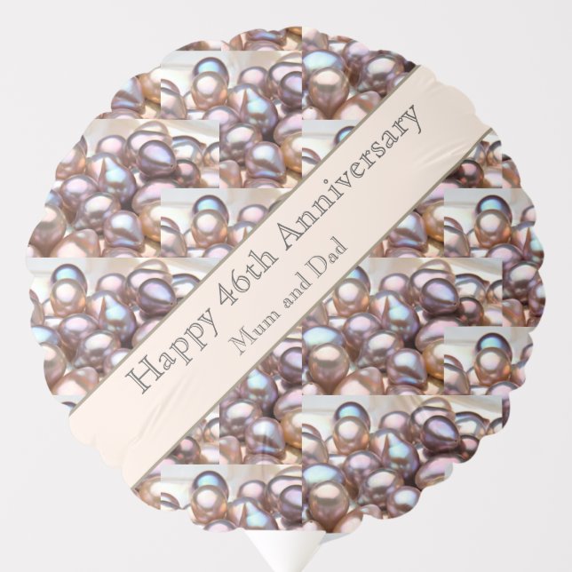 46th Wedding Anniversary Chocolate Covered Oreo Balloon (Front)