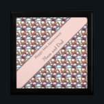 46th Wedding Anniversary editable Gift Box<br><div class="desc">This lovely anniversary gift box is the perfect choice for a couples 46th Wedding Anniversary. There is no suggested theme for this anniversary but popular choices are poetry and pearls. With this in mind I have featured fresh water pearls in the design with a banner and editable text so it...</div>