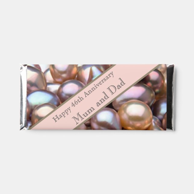 46th Wedding Anniversary Hershey Bar Favors (Front)