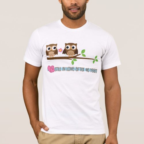 46th Wedding Anniversary Owls T_Shirt