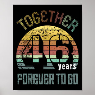 46th Years Wedding Anniversary For Couples Matchin Poster