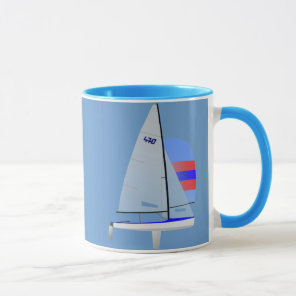 470 Class Racing Sailboat Mug