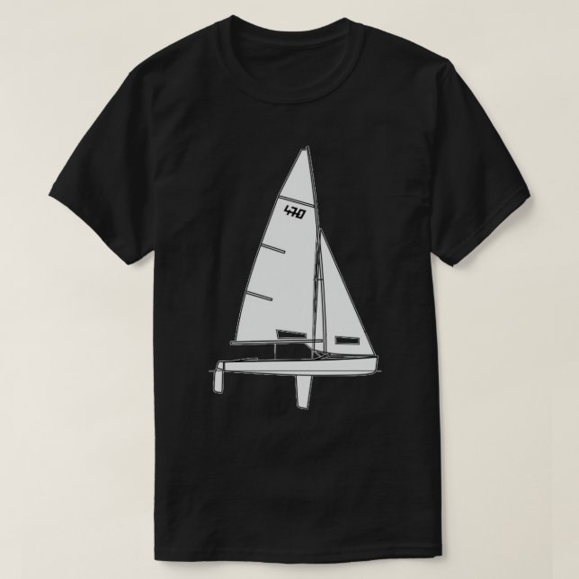470 Sailboat T-Shirt (Design Front)