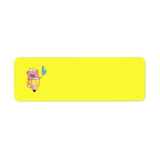 4766 HAPPY CARTOON SCHOOL PENCIL LABEL