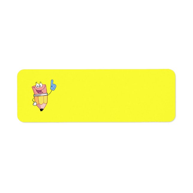 4766 HAPPY CARTOON SCHOOL PENCIL LABEL (Front)