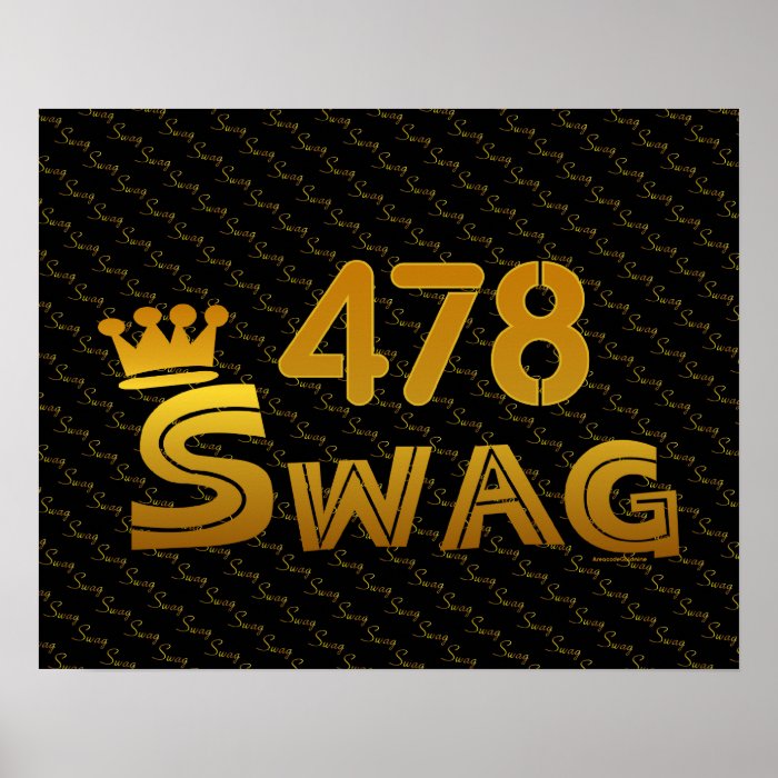 478 Area Code Swag Poster