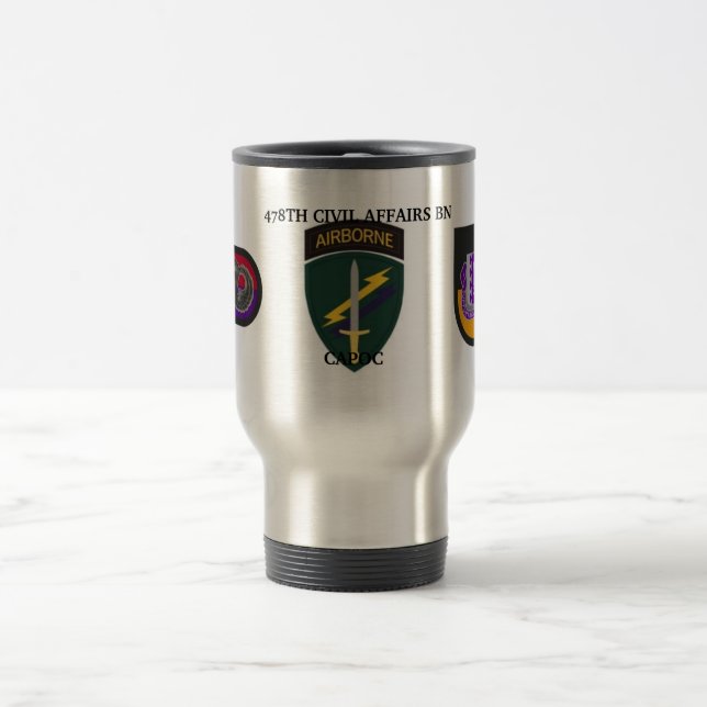 478TH CIVIL AFFAIRS BATTALION TRAVEL MUG (Center)