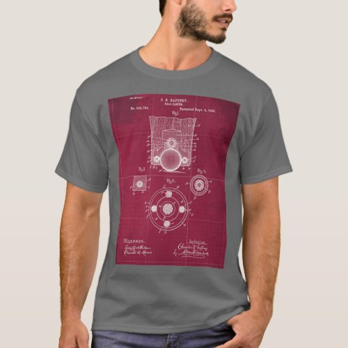 47 2 Ball Caster Patent Year 1895 Vintage Print T_Shirt
