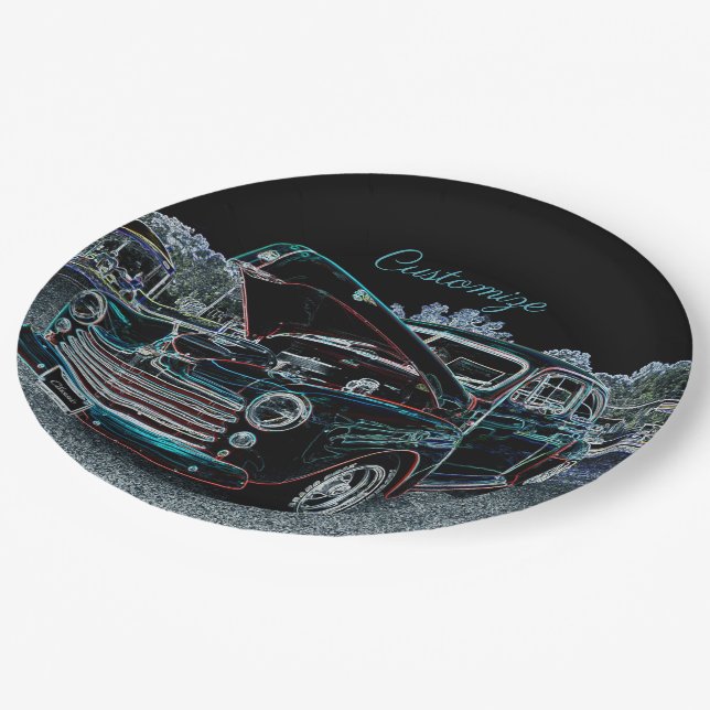'47 Classic Automobile Paper Plates (Angled)