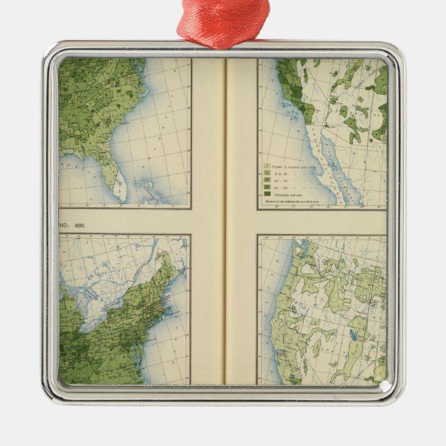 47 Corn 1890 Metal Ornament (Front)