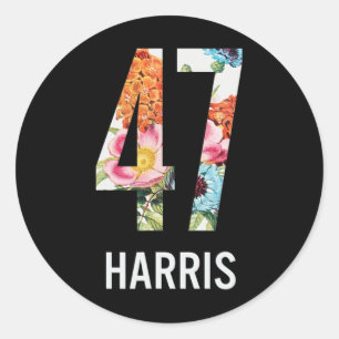 47 Feminine Floral For Women Girls Classic Round Sticker