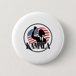 47 Kamala Harris Usa Flag 2024 Vintage Button