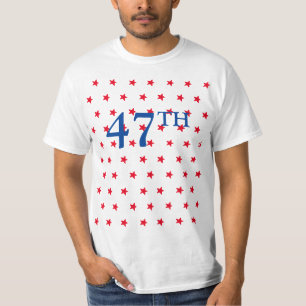 47 President red white and blue stars patriotic T-Shirt
