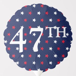 47 President red white navy blue stars patriotic Balloon