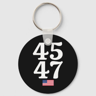 47 Trump 2024 Usa American Flag Keychain