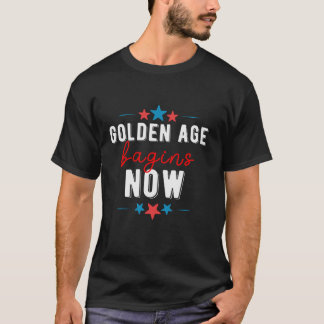 47 Trump Golden Aged Begins Inauguration USA Ameri T-Shirt