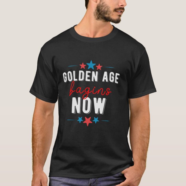 47 Trump Golden Aged Begins Inauguration USA Ameri T-Shirt (Front)