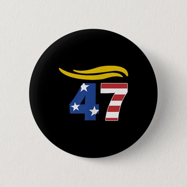 47 Trump Hair _1  Button (Front)
