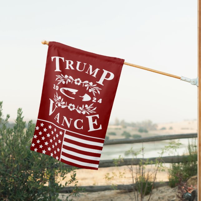 47 Trump J. D. Vance 2024 House Flag (Insitu (Back))