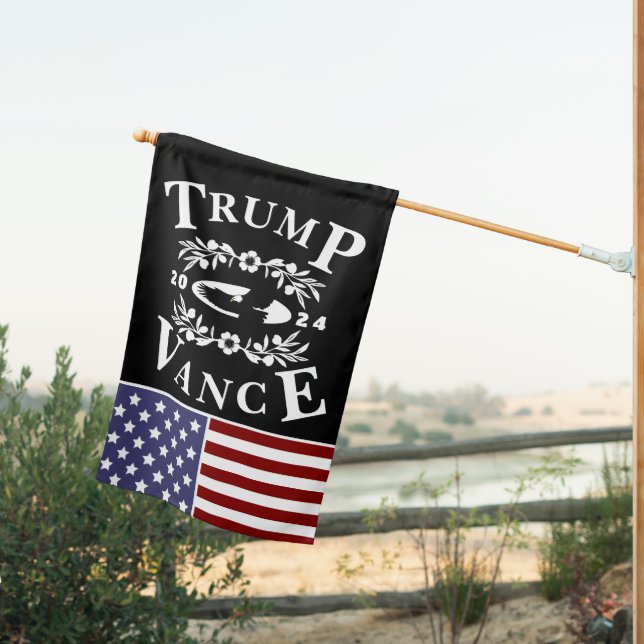 47 Trump J. D. Vance 2024 House Flag (Insitu (Back))