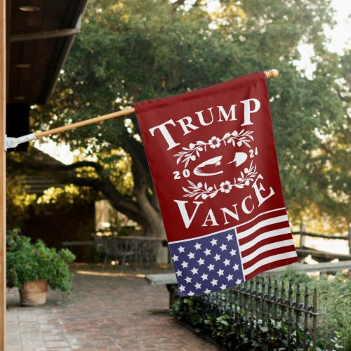 47 Trump J D Vance 2024 House Flag