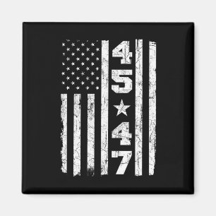 47 Trump Vintage Usa Flag 2024 President Election  Magnet