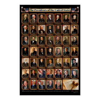 47 US Presidents Donald Trump Portrait Poster