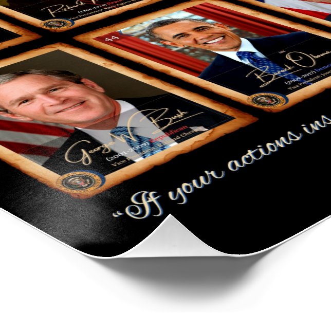 47 US Presidents Donald Trump Portrait Poster | Zazzle